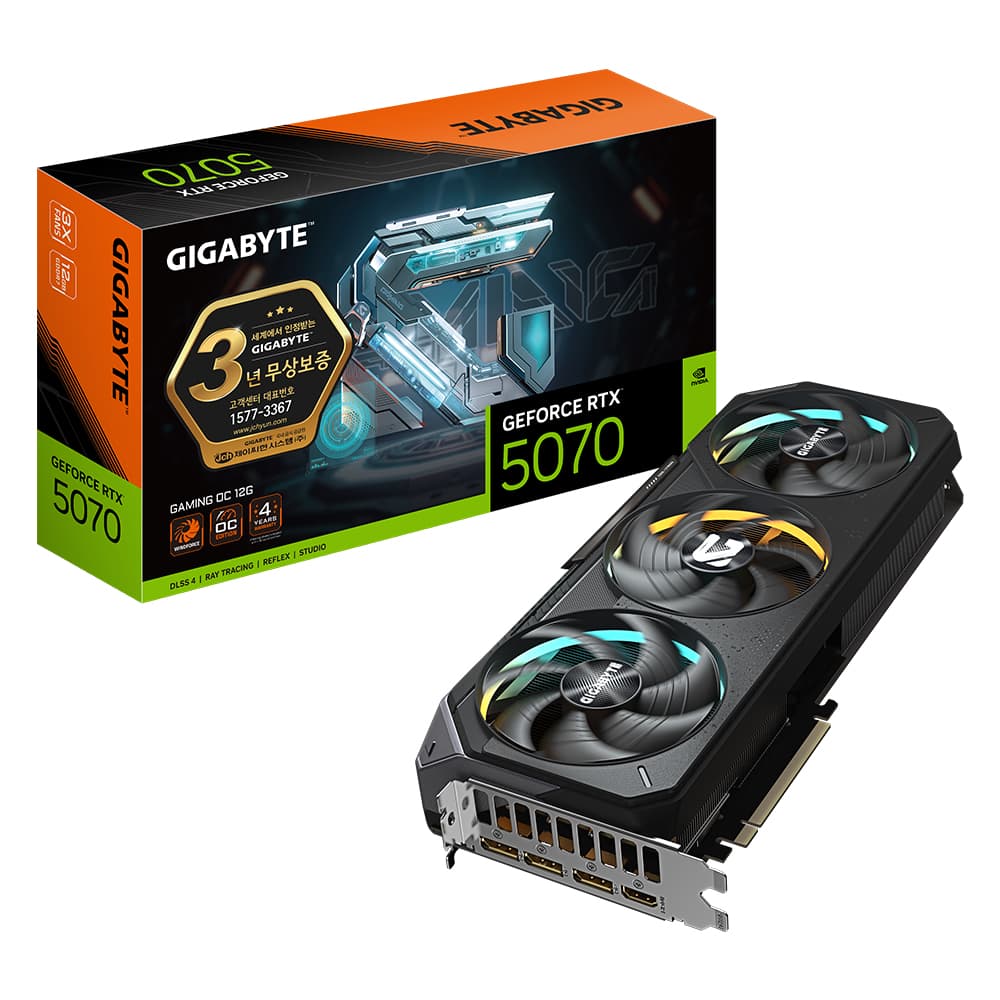 GIGABYTE 지포스 RTX 5070 GAMING OC D7 12GB