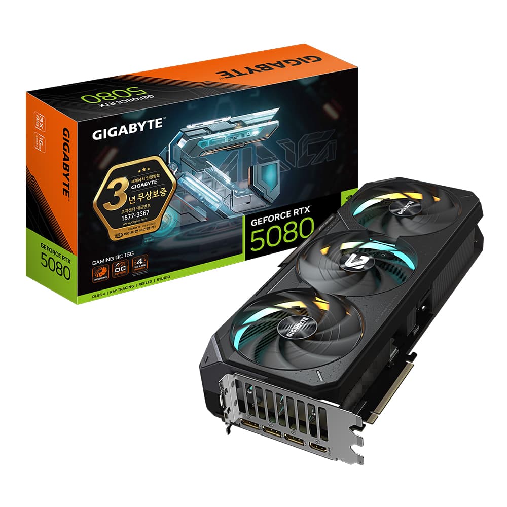 GIGABYTE 지포스 RTX 5080 GAMING OC D7 16GB